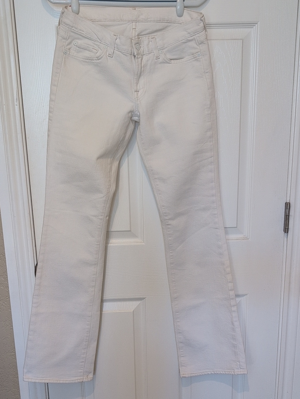 7 For All Mankind Off-White Flare Jeans